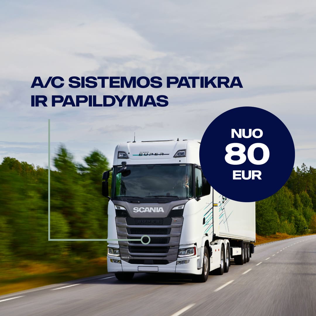 Sunkvežimio oro kondicionieriaus patikra ir papildymas