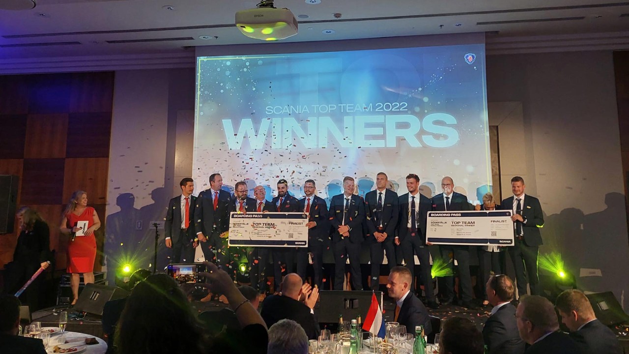 Les mécaniciens Scania Torhout à la finale mondiale de Top Team