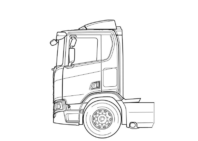 Ilustracija niske dnevne kabine R-serije