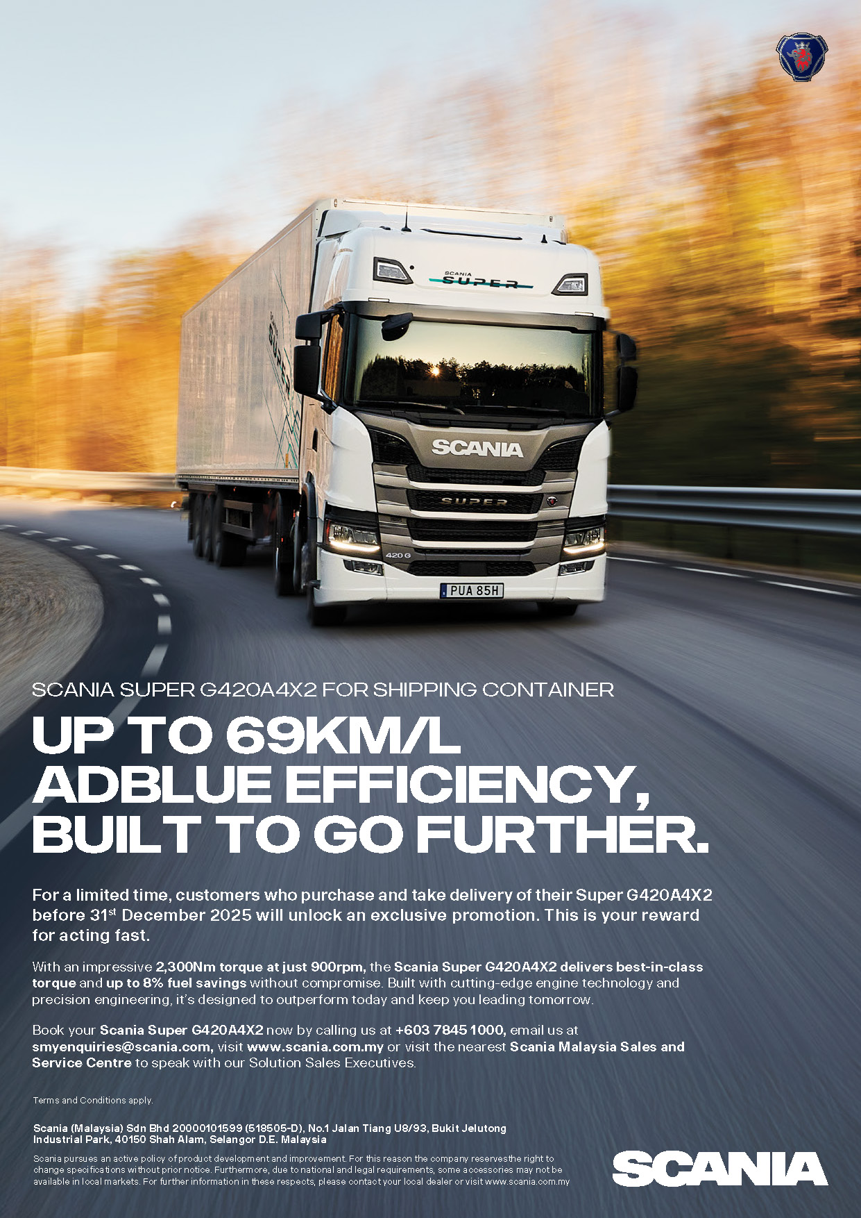 Scania Super G420A4X2 for Shipping Container Promotion