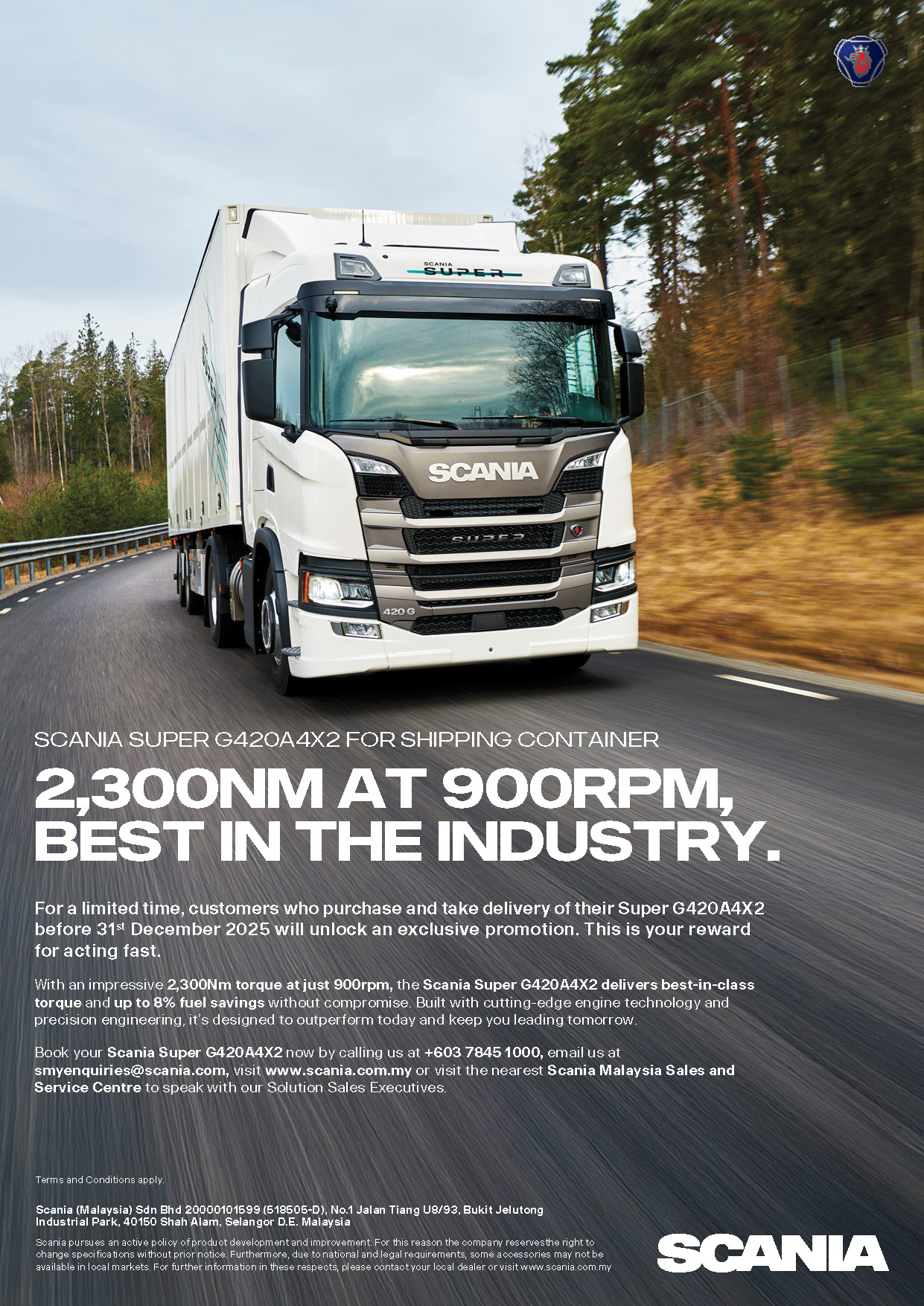 Scania Super G420A4X2 for Shipping Container Promotion