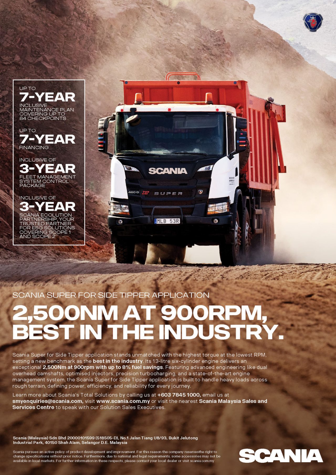 2,800NM at 900RPM, Best in Industry.