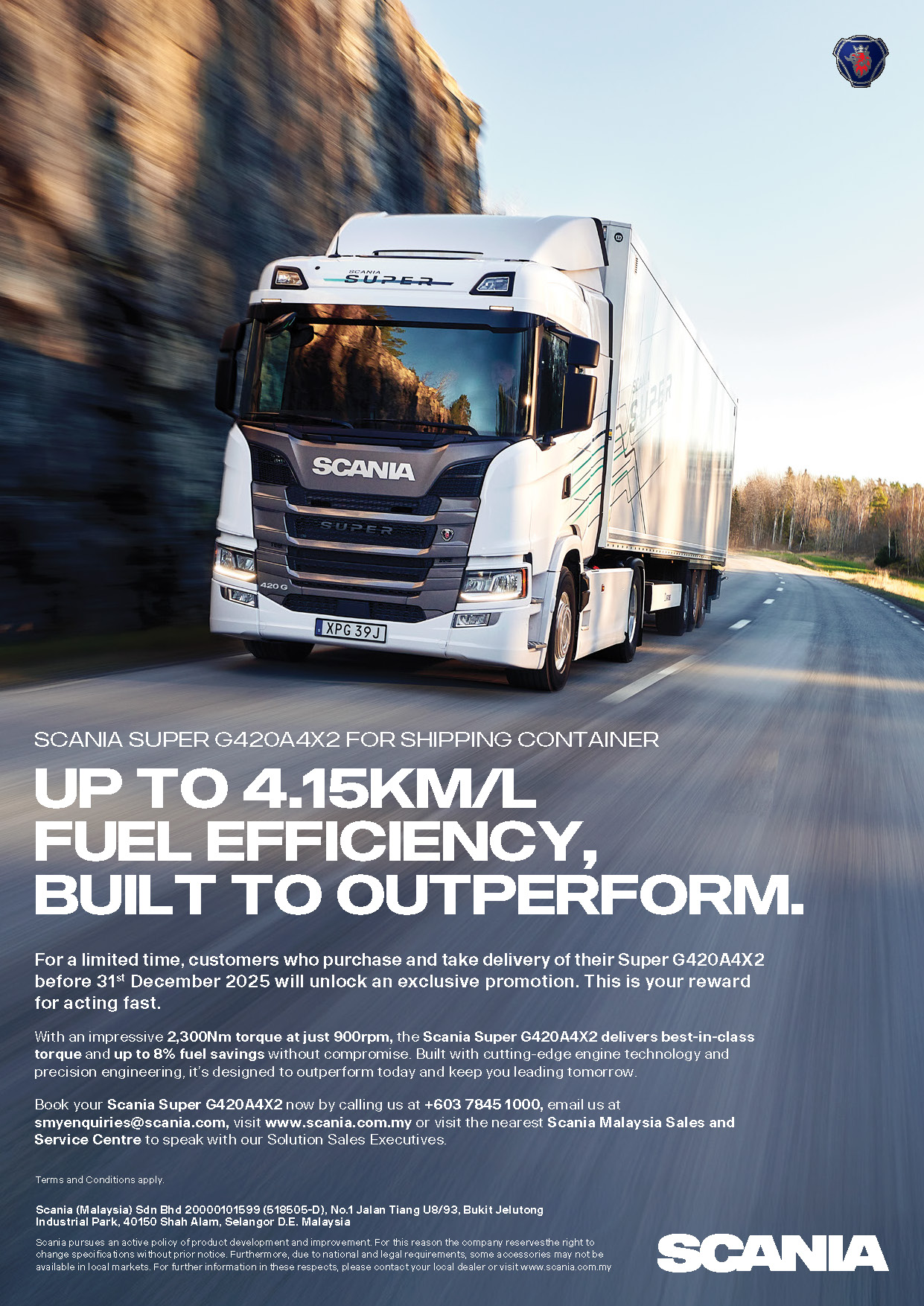 Scania Super G420A4X2 for Shipping Container Promotion