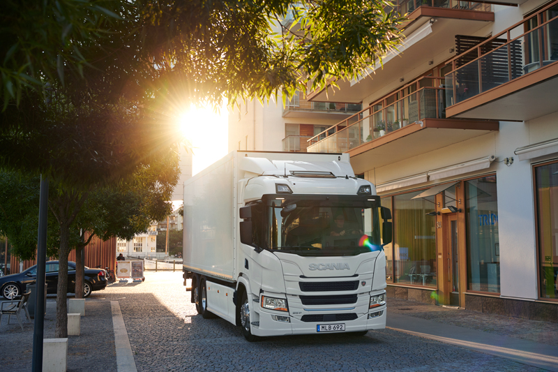 electric truck urban driving