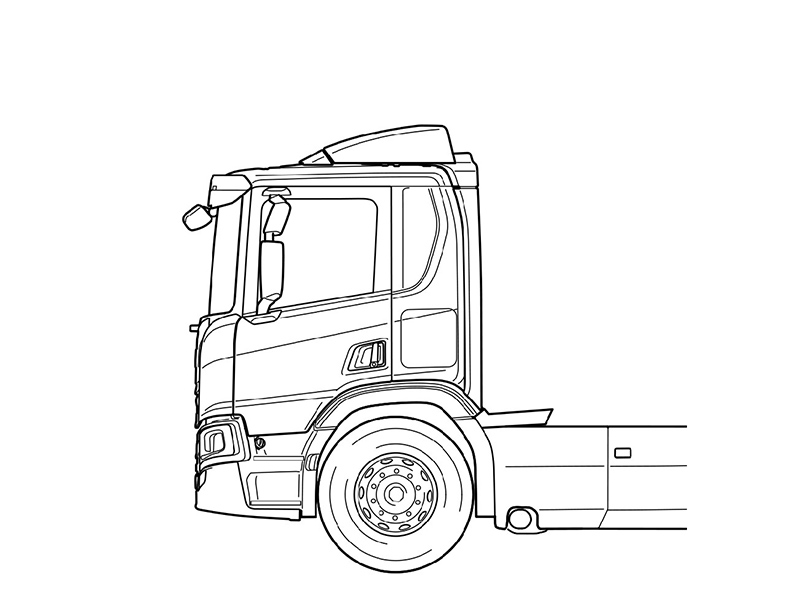 P-day cab illustration