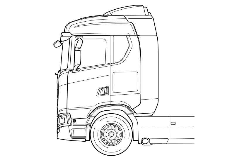 S-sleeper normal cab illustration