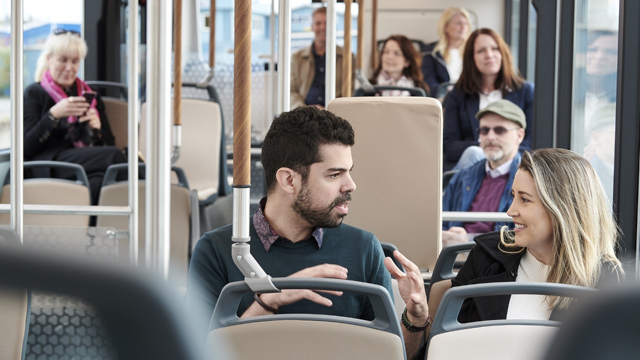 People on a bus