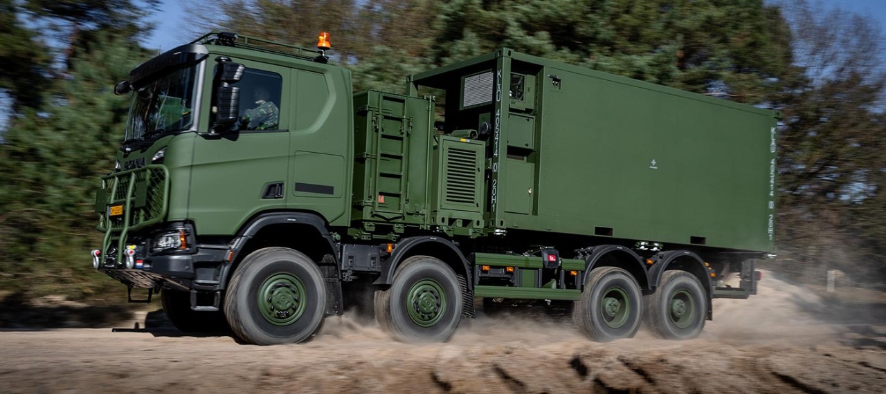 Scania: hoogteprobleem Gryphus legervoertuig opgelost