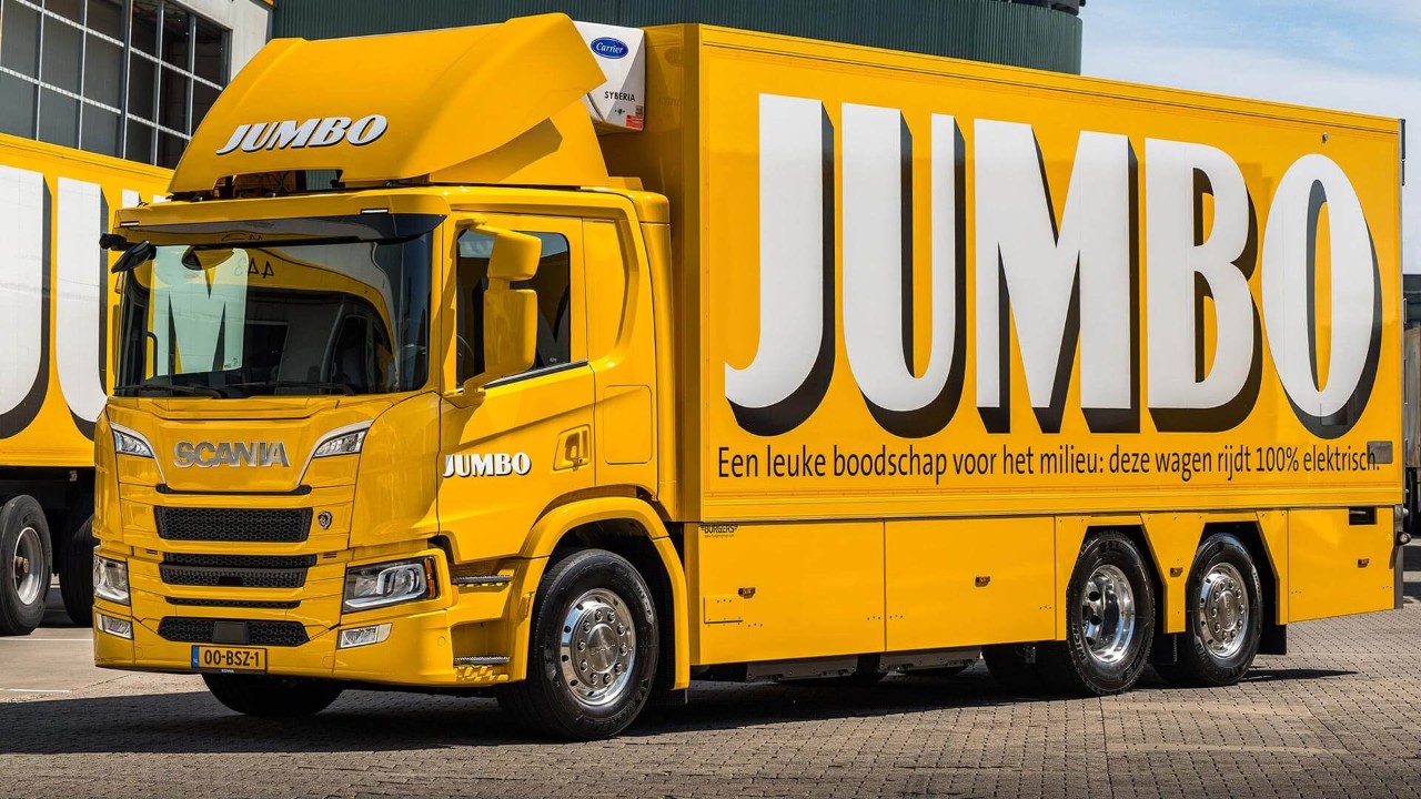 Jumbo zet met elektrische Scania nieuwe stap in verduurzaming wagenpark