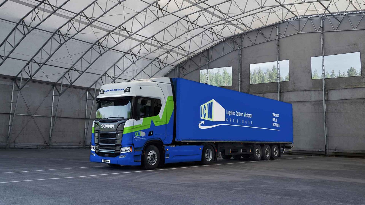 LCW Groningen investeert in twee elektrische Scania trekkers voor zware toepassingen