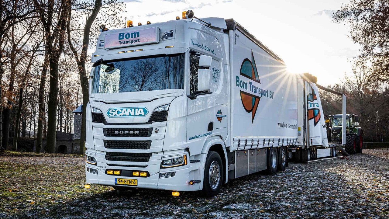 Multifunctionele Scania combi met Super aandrijflijn voor Bom Transport