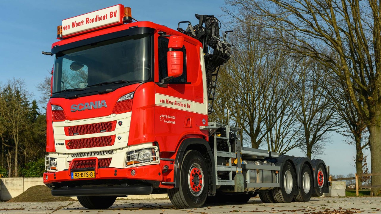 Robuuste Scania vierasser in XT-uitvoering voor Van Weert Rondhout