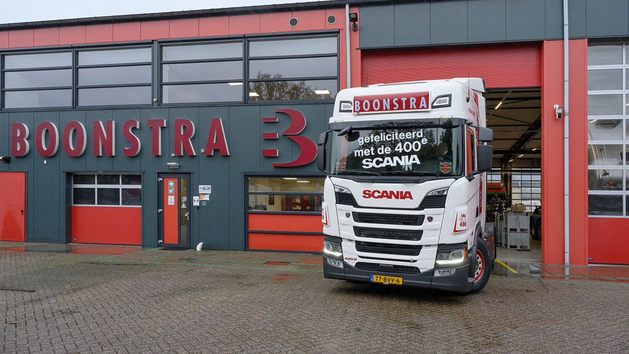 Vierhonderdste Scania voor Boonstra Transport