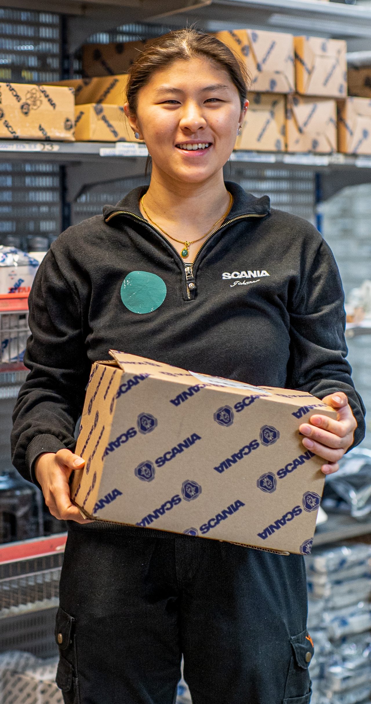 Johanna på delelager Furuset