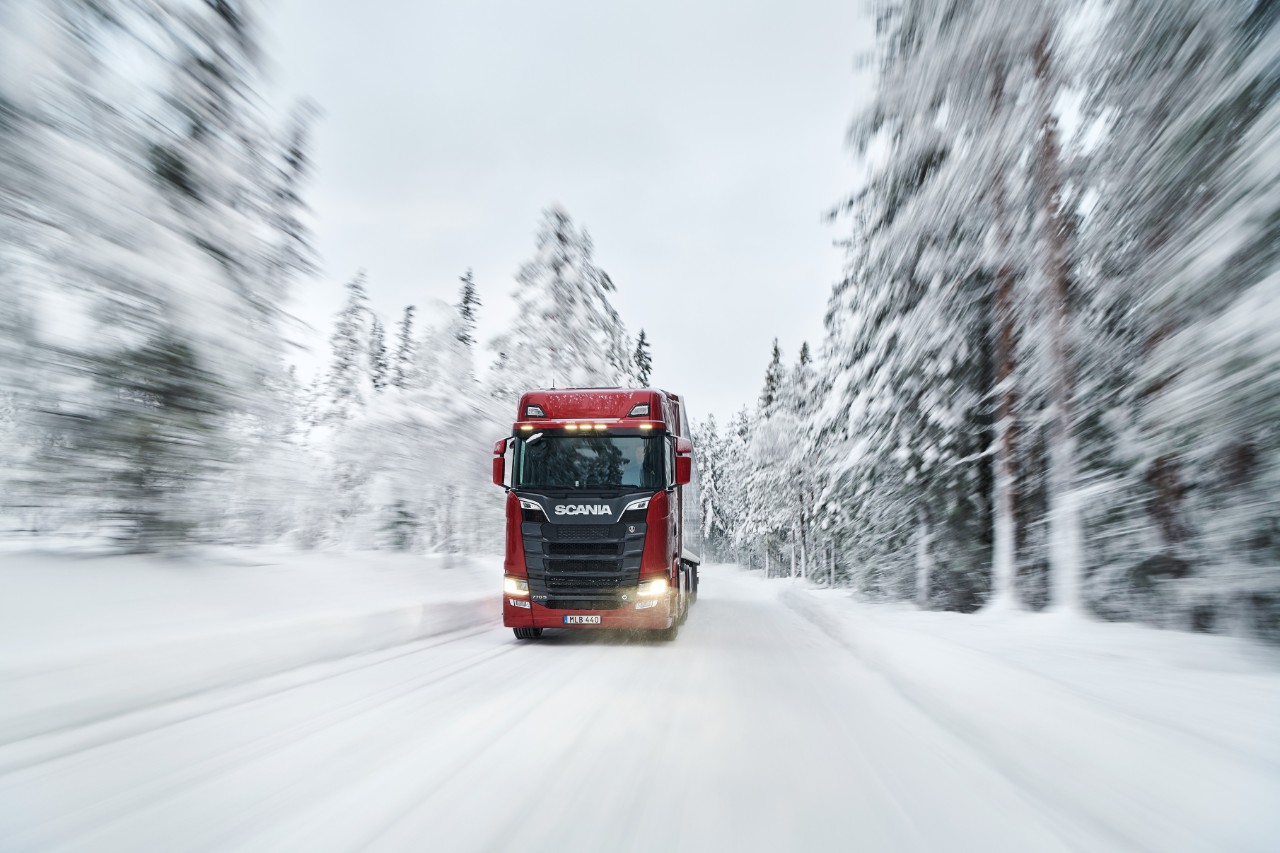  Scania-skilt på en bygning