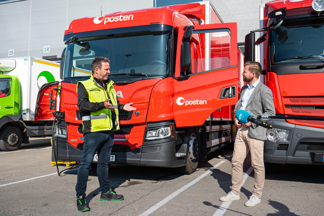 Posten tester hel-elektrisk lastebil fra Oslo til Tromsø