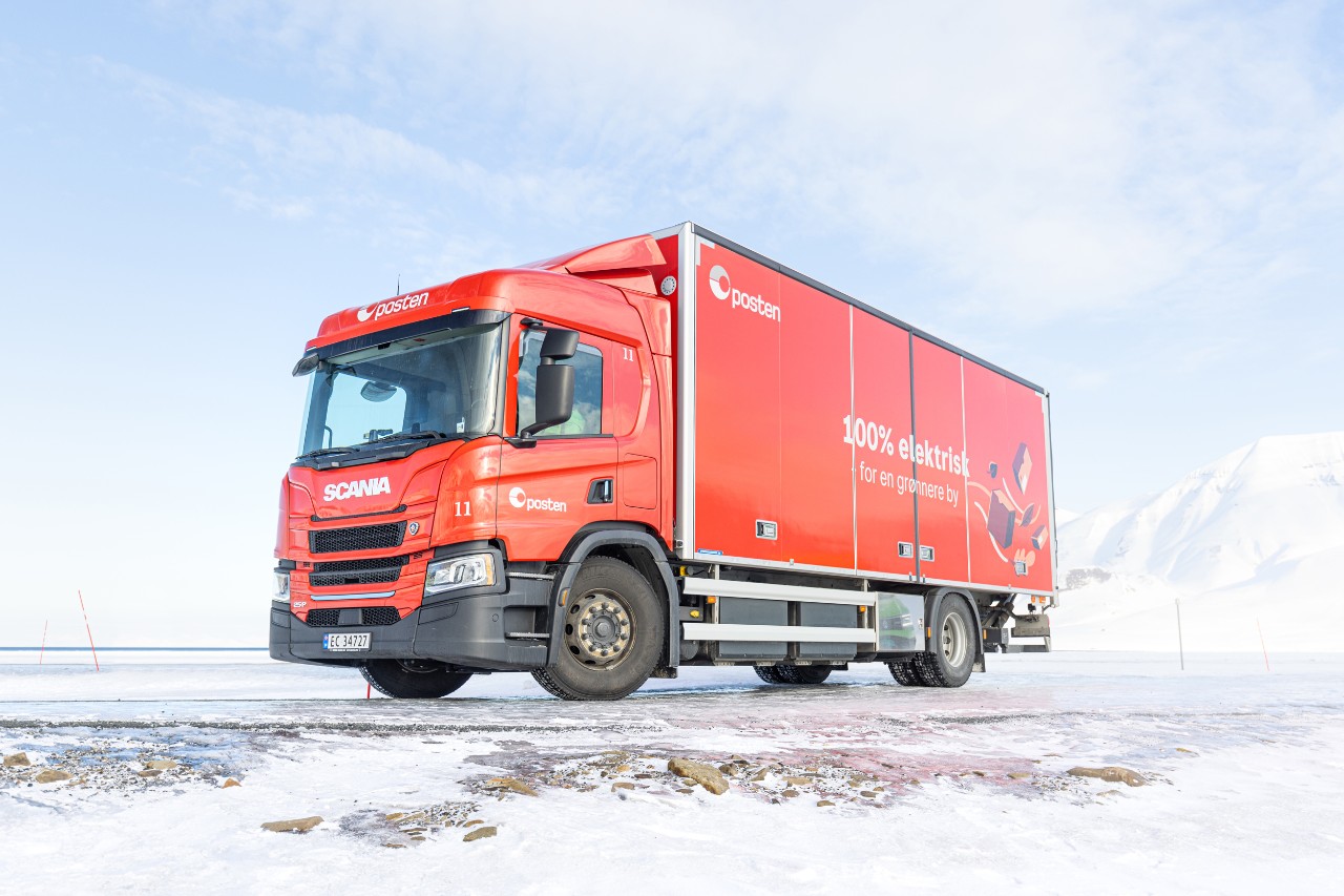 Posten er hel-elektrisk på Svalbard