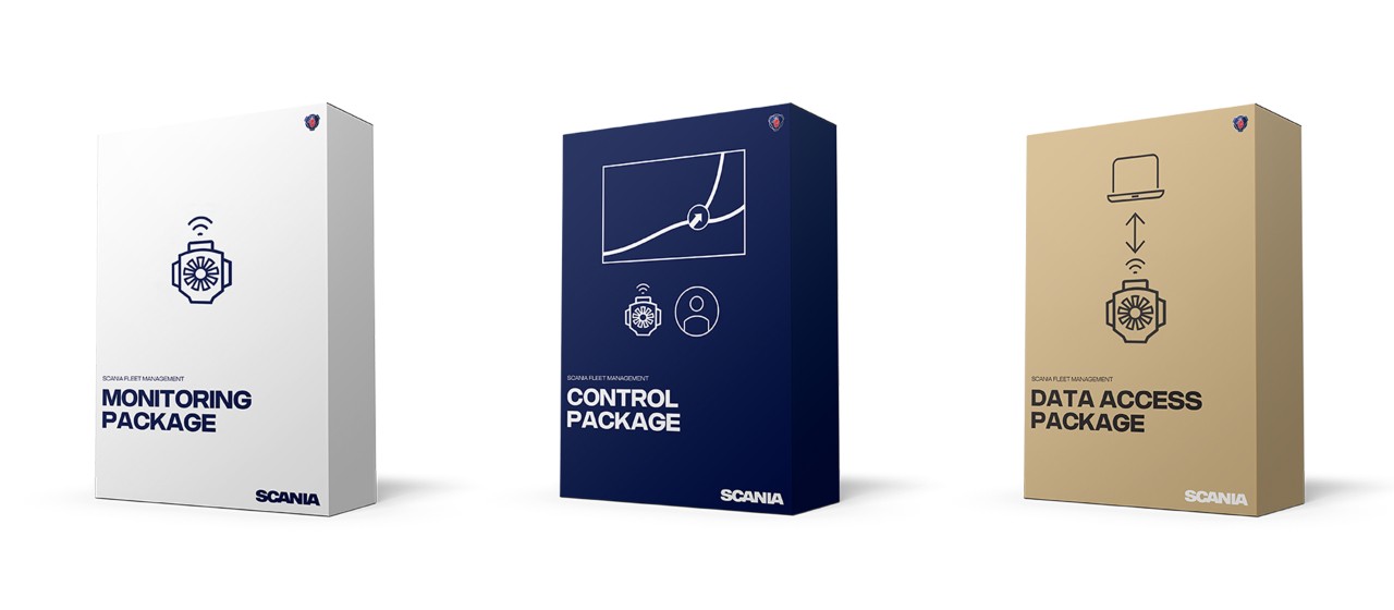 Fleet managment services for engines monitoring package control package and data access package