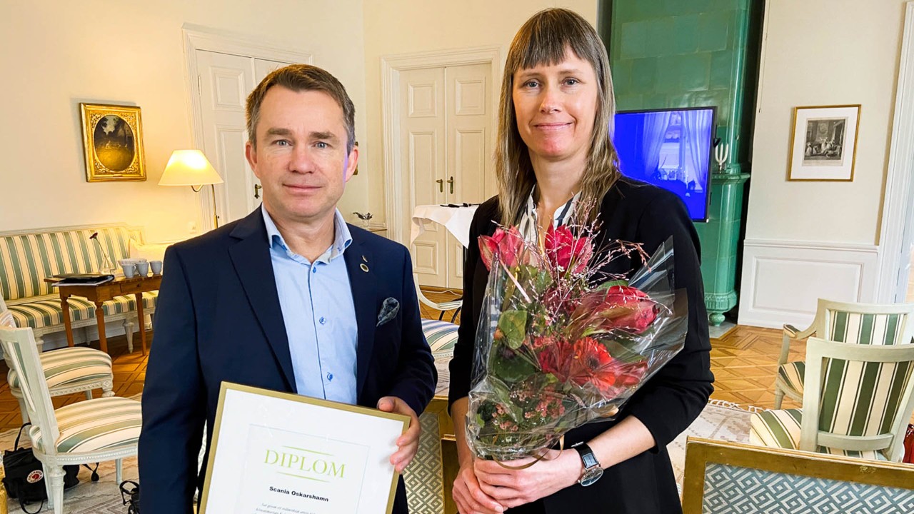 Scania Oskarshamn prisades för klimatsmart arbete