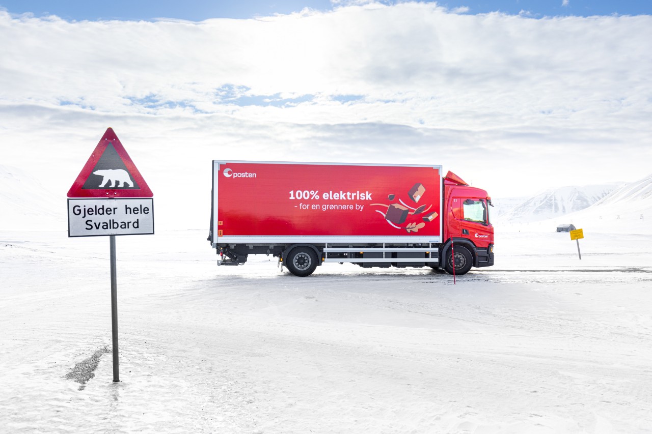 The world's northernmost electric Scania truck