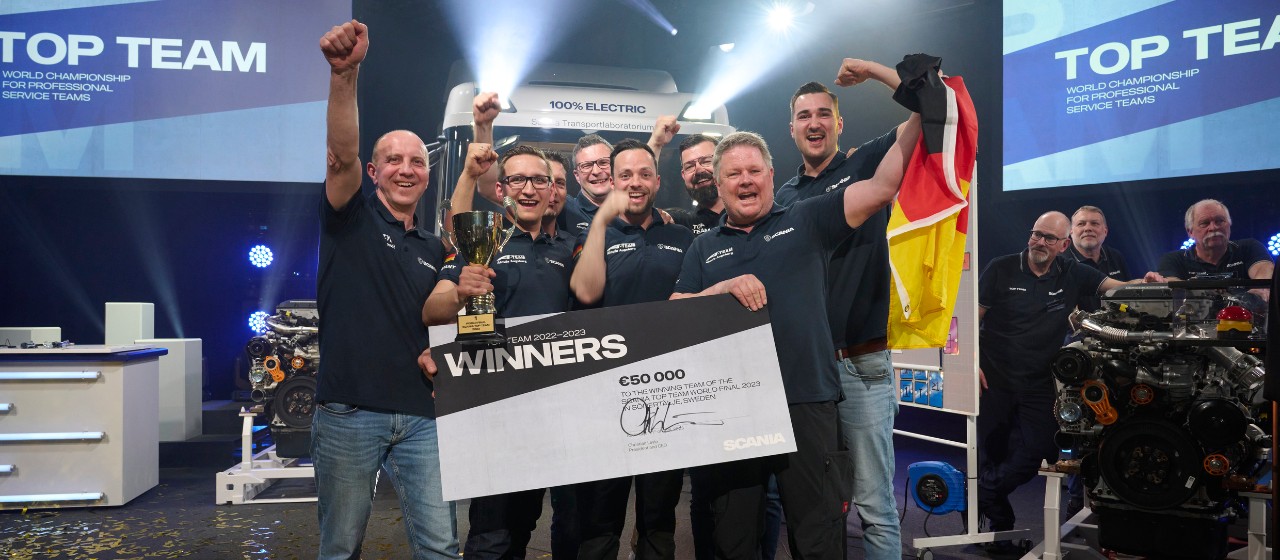 Team Germany finishes first in Scania Top Team competition