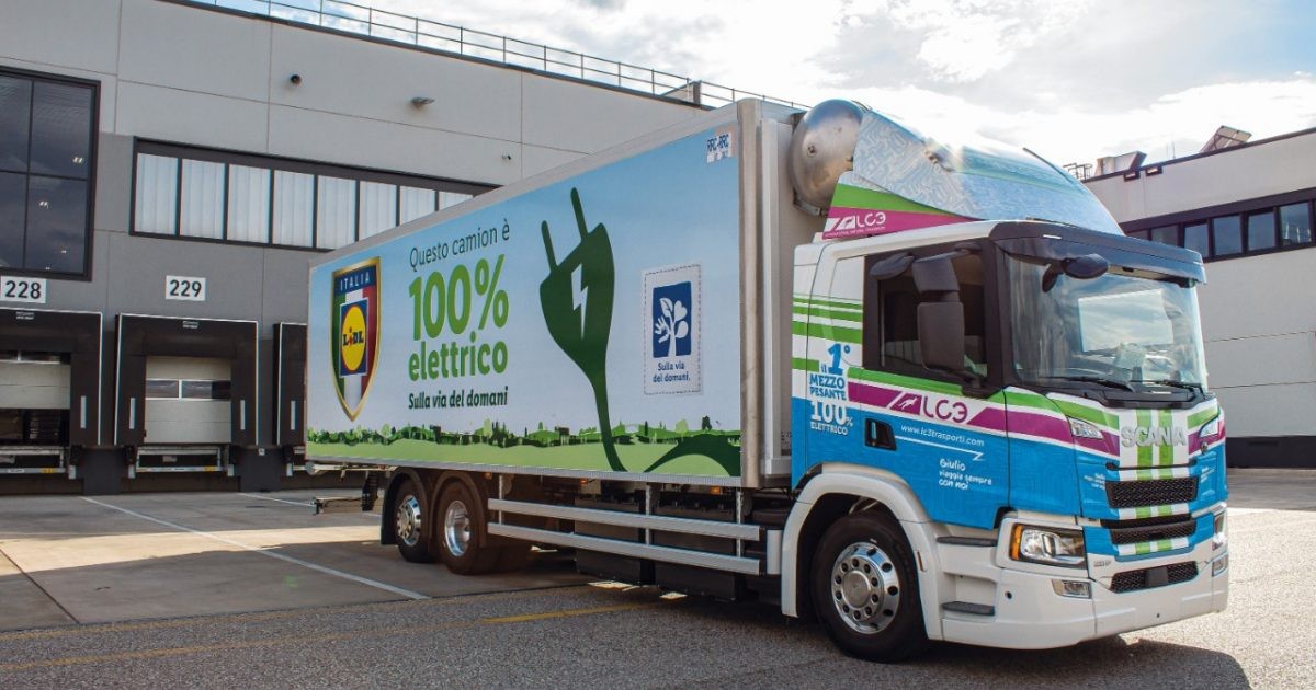 Pierwszy elektryczny pojazd ciężarowy w Lidl Italia 