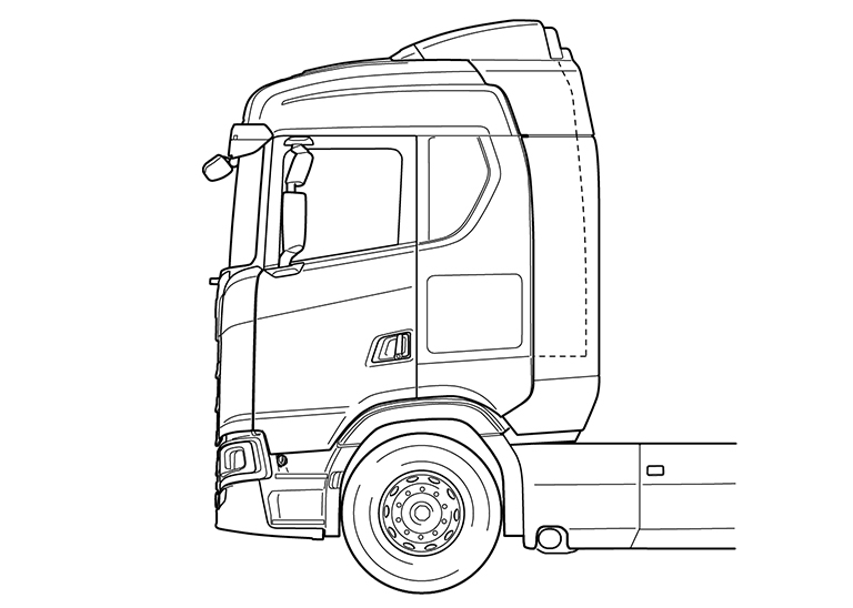 Scania S-sypialna długa o standardowej wysokości