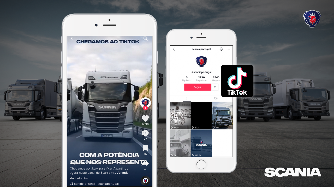 Scania aterra no TikTok