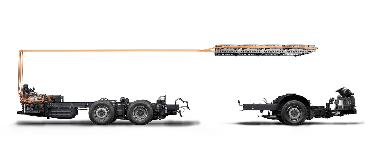 Chassis BEV desde a lateral