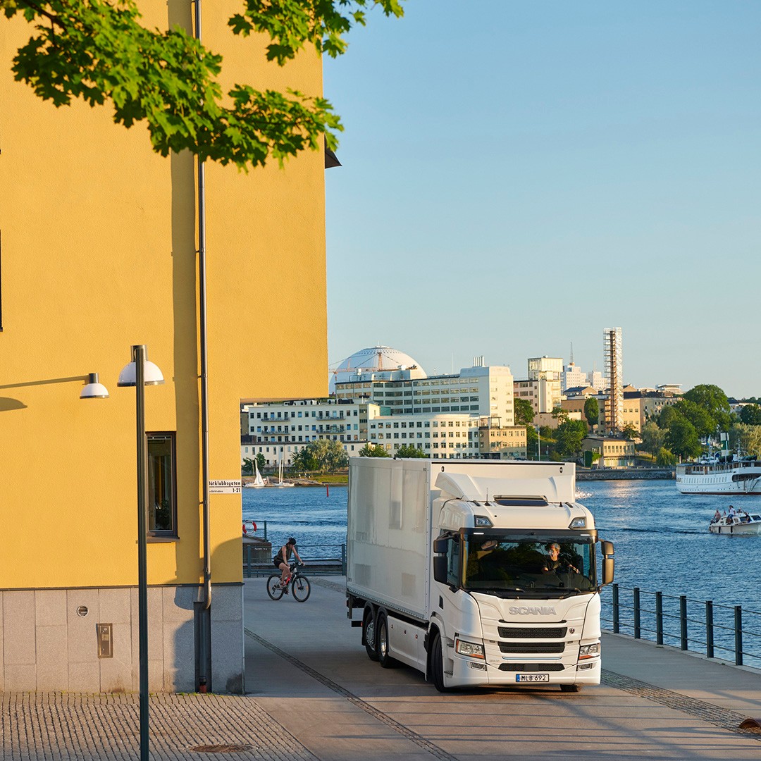 Scania lastbil i Stockholm