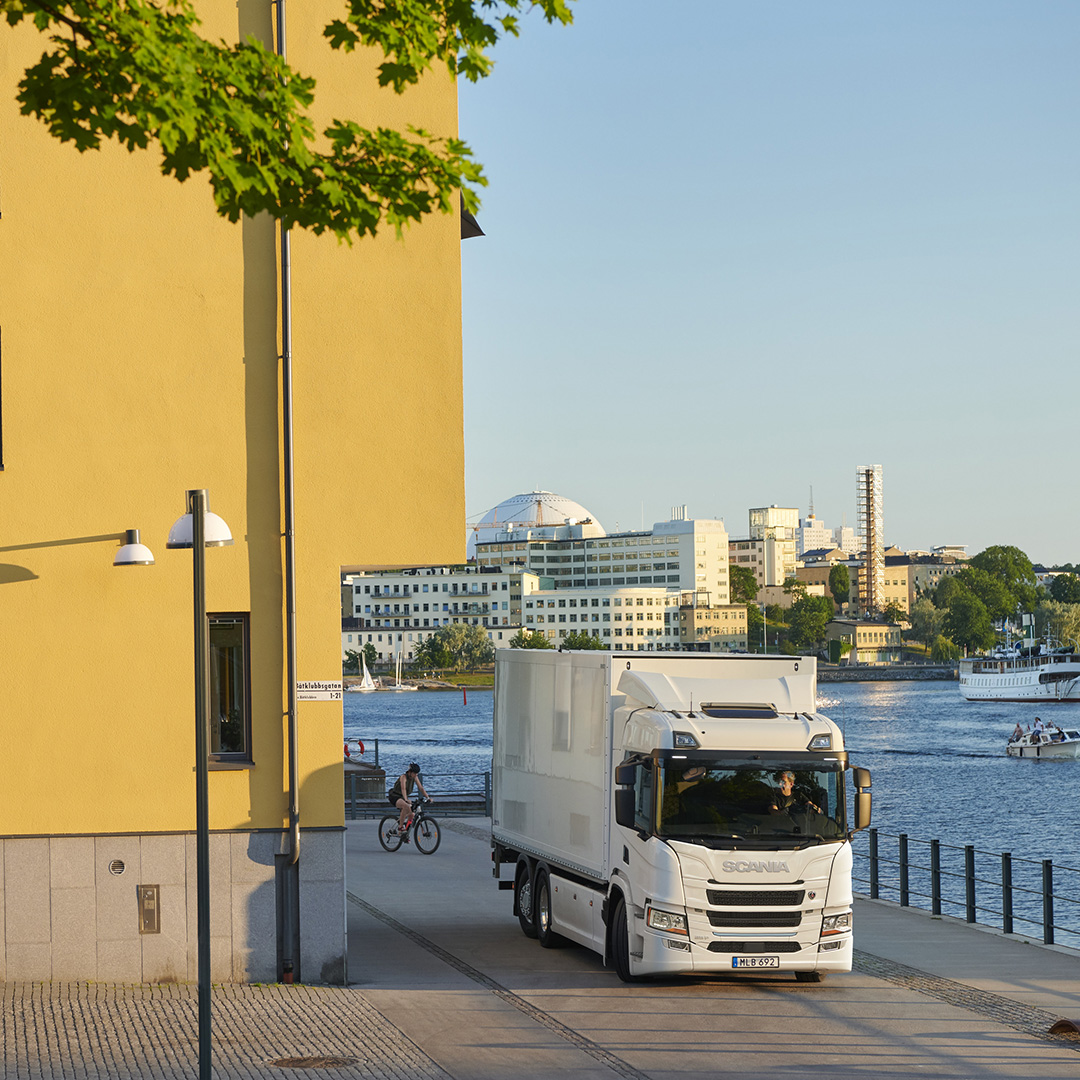 Scania lastbil i Stockholm