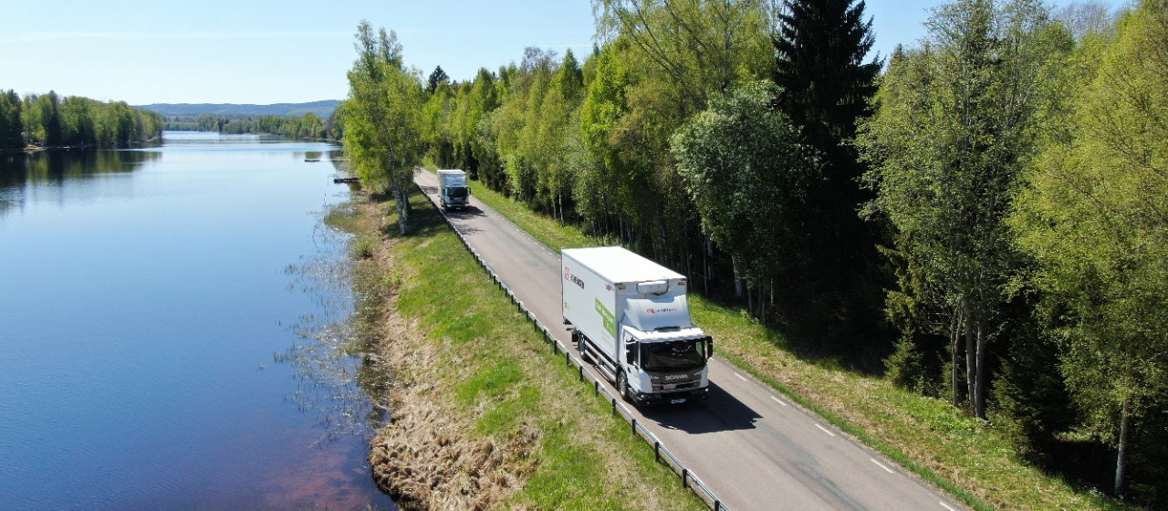 DB Schenker eltransporter i Dalarna