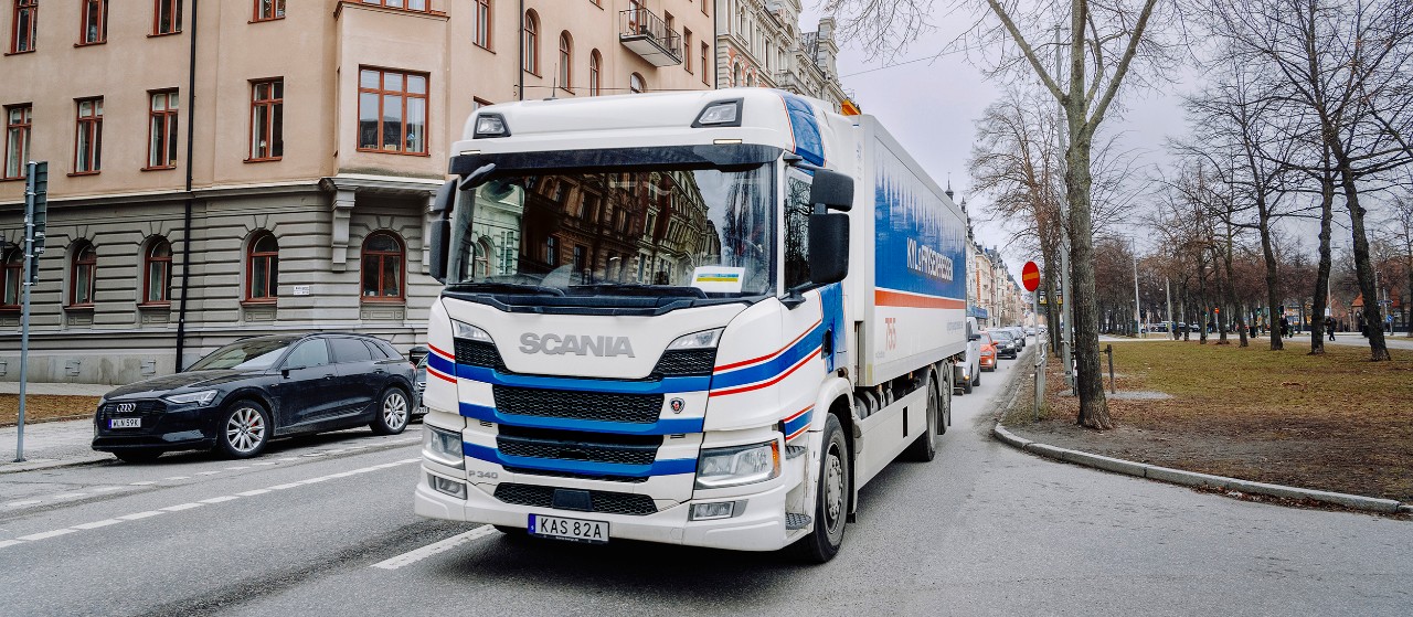 Kyl- och frysexpressens Scania lastbil