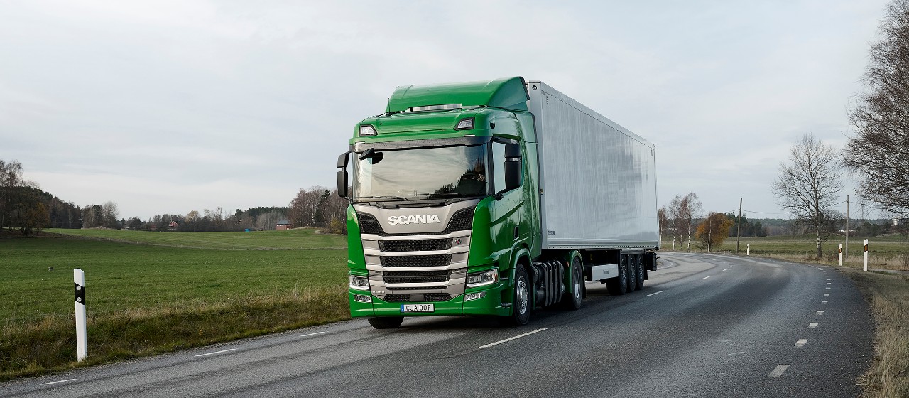 Gasdriven lastbil från Scania
