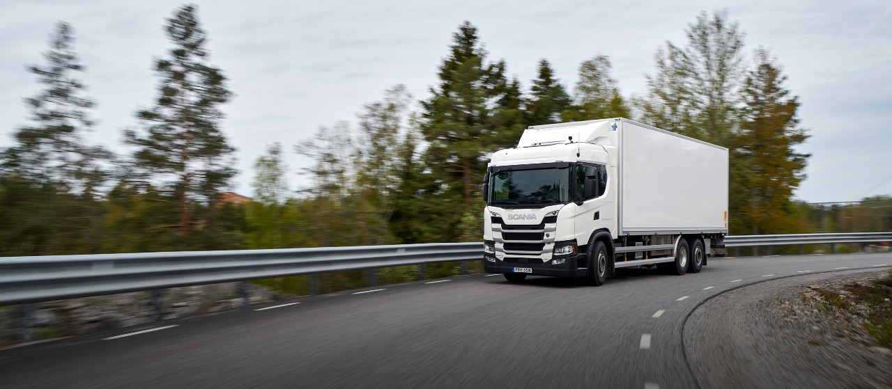 Scania lastbil för anpassad för distribution