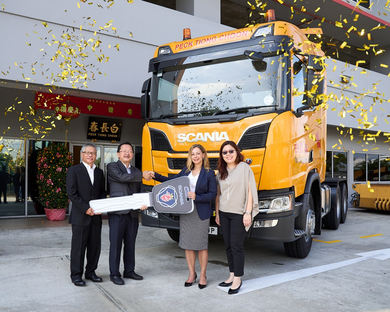 Peck Tiong Choon is first in Singapore to power ahead with the Scania V8 engine with 770 horsepower 