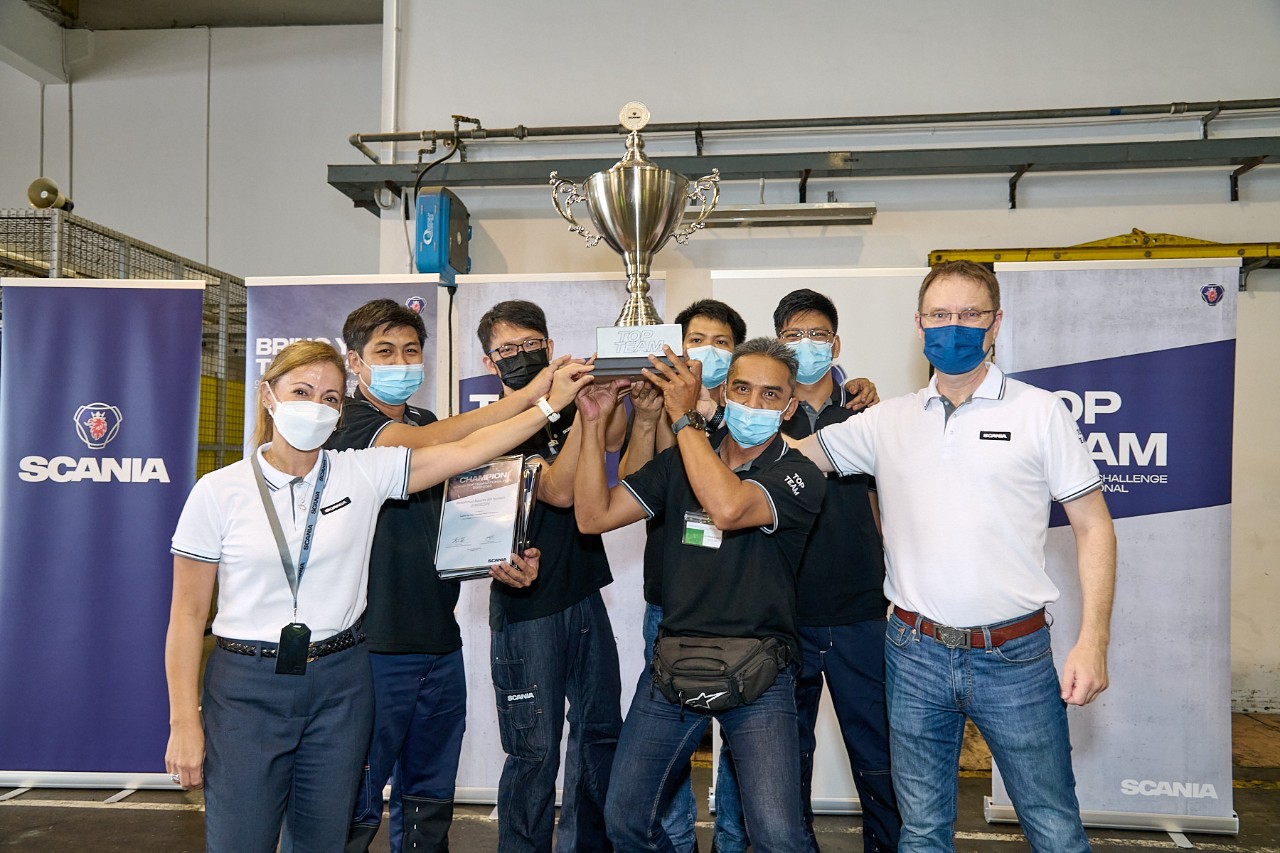 SCANIA TOP TEAM 2022-2023 CHALLENGES SERVICE TEAMS IN SINGAPORE ON KNOWLEDGE, TEAMWORK AND DISCIPLINE