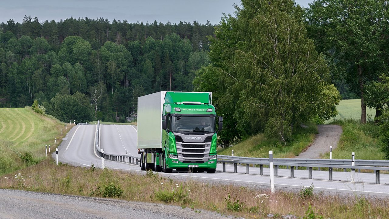 Nákladné vozidlo Scania na bioplyn