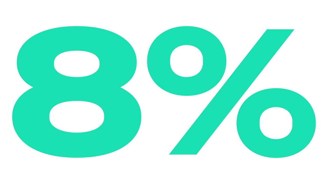 8%