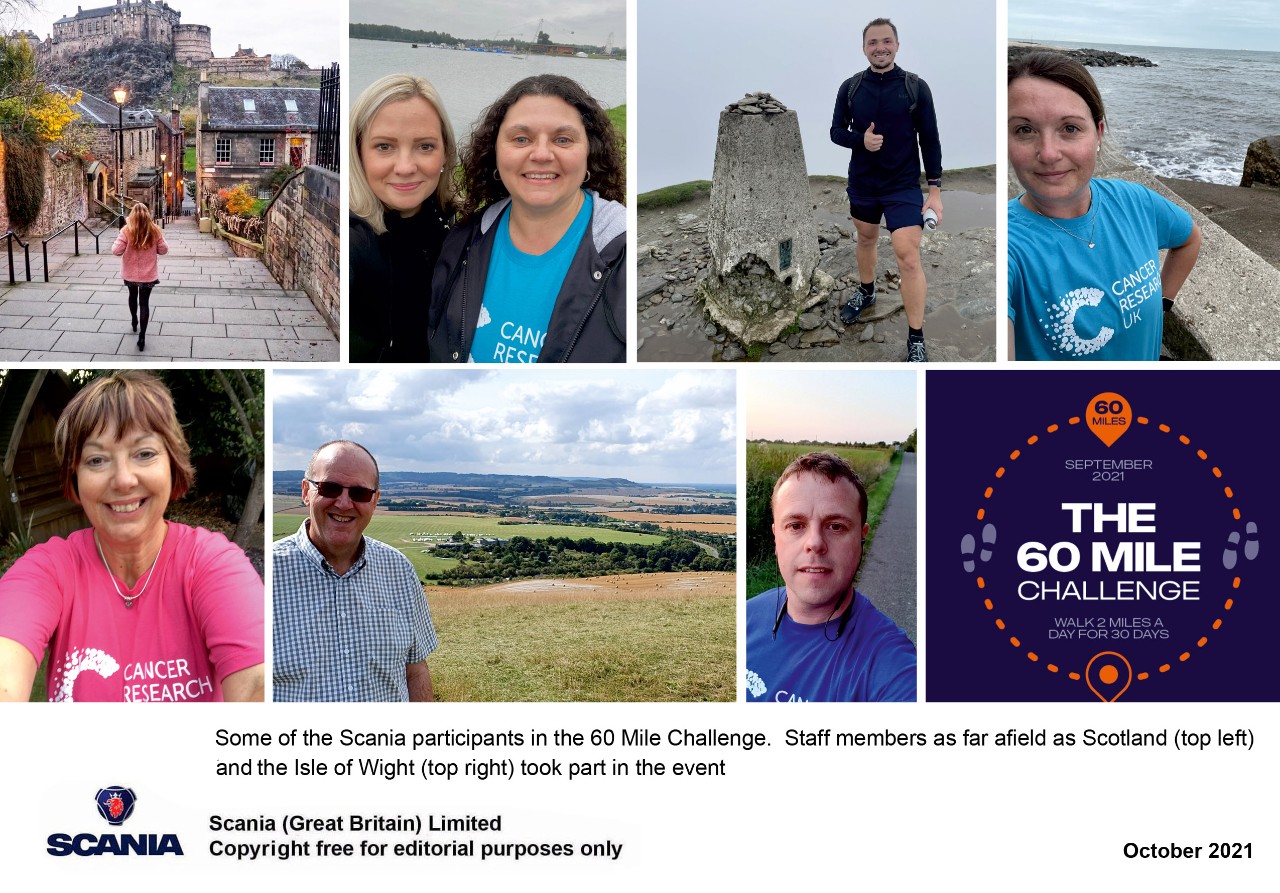 Scania employees go the extra 60 miles for Cancer Research UK
