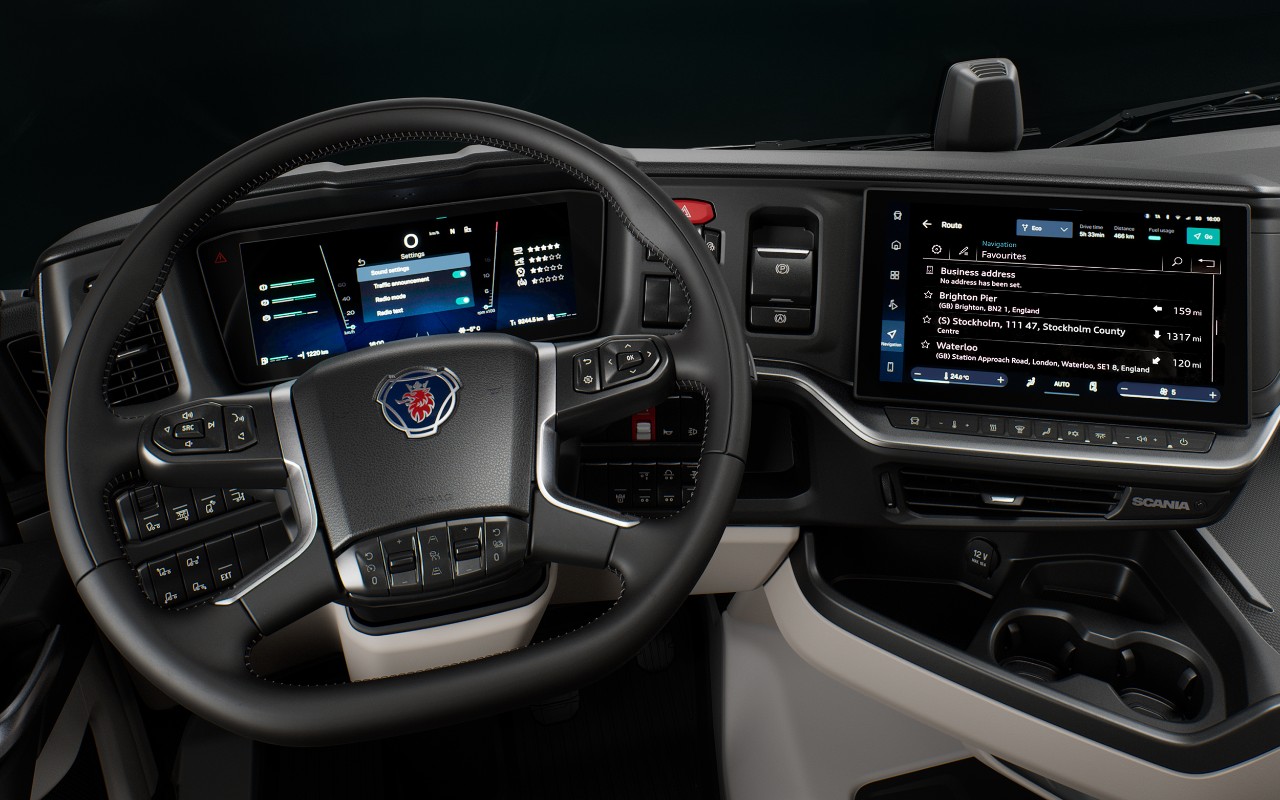 Scania SuperTrouper smart dash with navigation