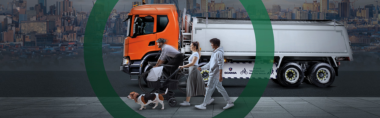 Man and woman walking dog through London