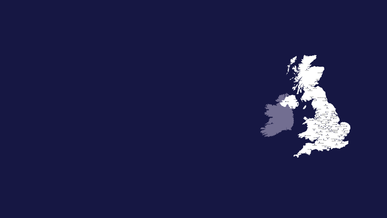 Map of Scania UK locations