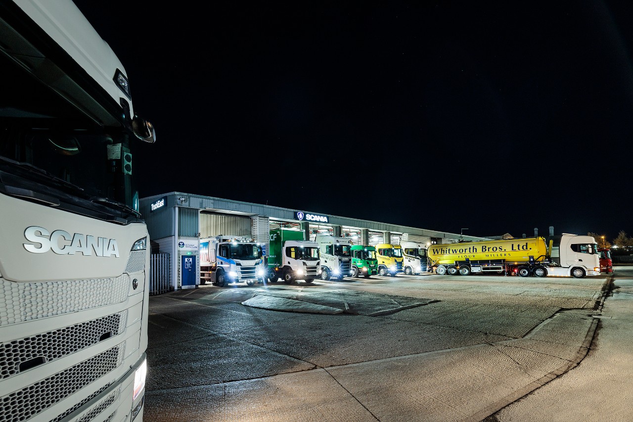 TruckEast Wellingborough branch at night
