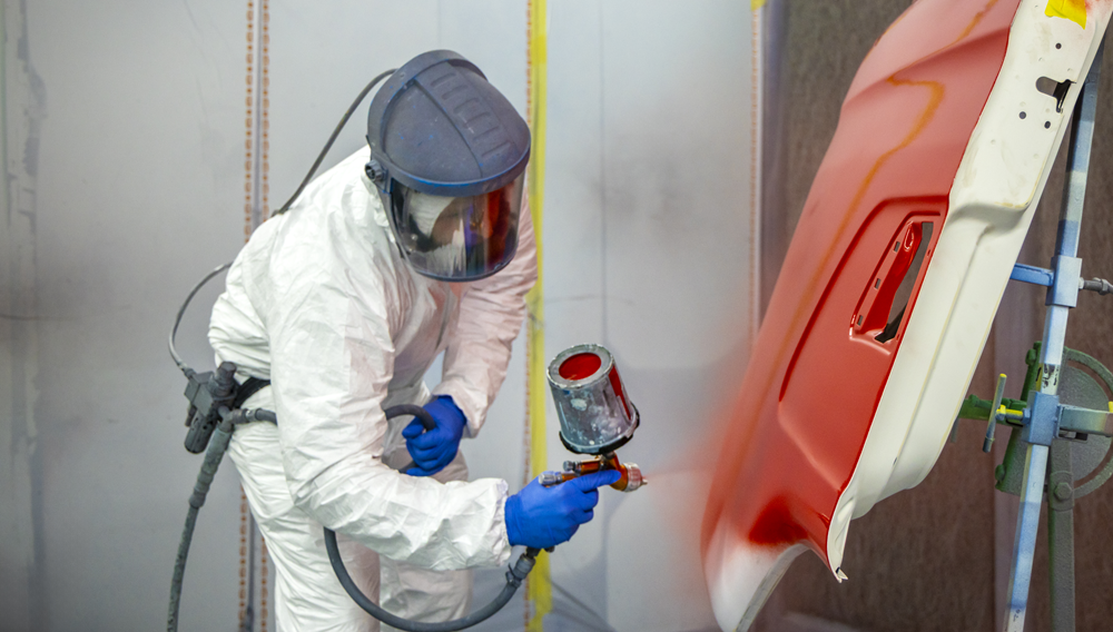 Painting a door panel