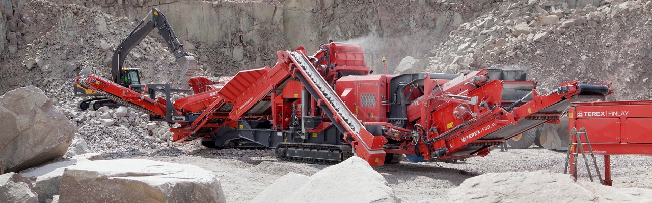 Terex stone crusher with Scania industrial 13 litre engine.Dingtuna, SwedenPhoto: Carl-Erik Andersson 2011